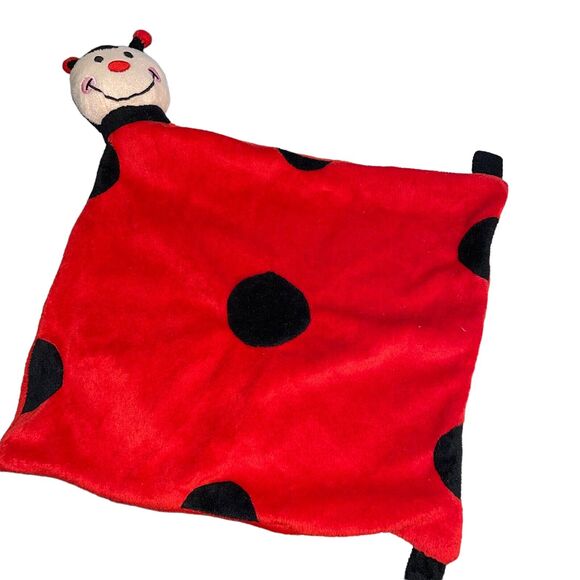 Burton Security Blanket Lovey Ladybug Plush Nursery Baby Shower Gift Decor 12" - Picture 6 of 11